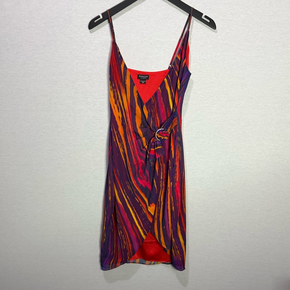 (NEW) MARCIANO Strappy Sunset Wrap Dress